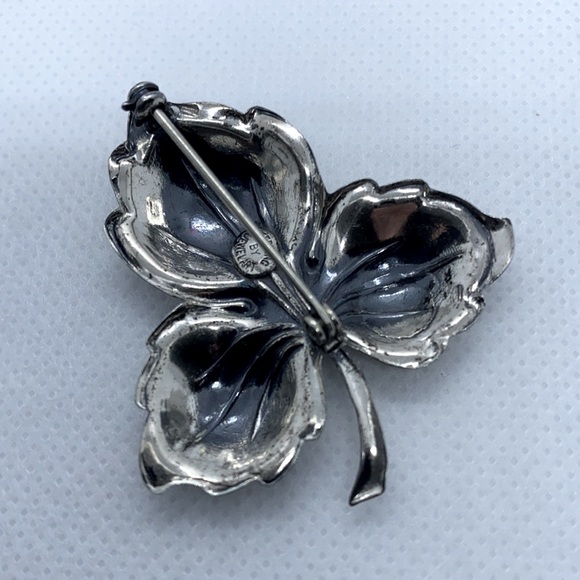 JEWELART SIGNED STERLING SILVER BROOCH - Picture 6 of 6